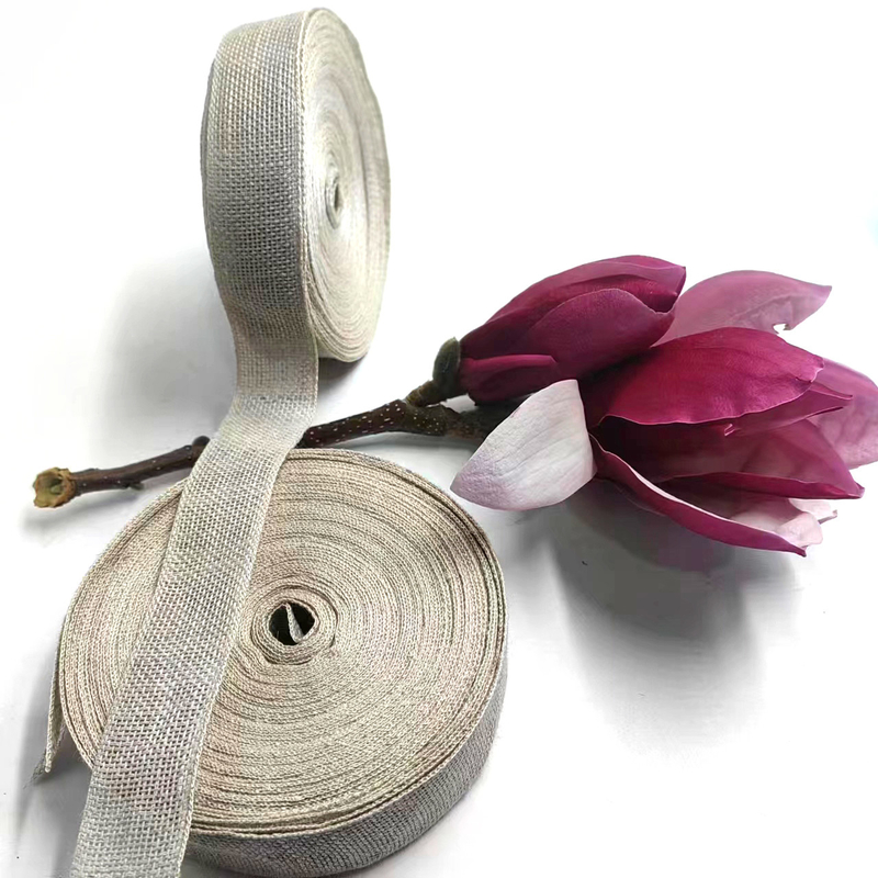 Home tessile 1 pollice di lino 100% lino nastro di grembiule per la decorazione del matrimonio di Natale