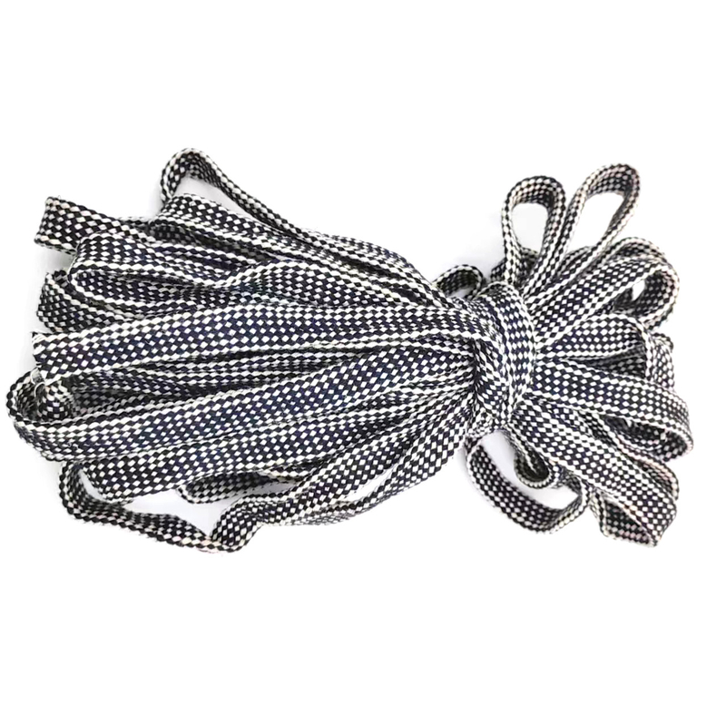 Cintura 100% di canapa Nera e bianca corda intrecciata Piana durevole Piatta corda di canapa per scarpe