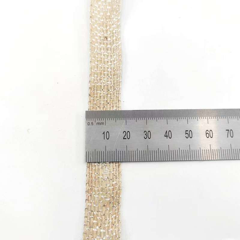 Decorazione fai da te Nastro di tessuto di giuta con linea da pesca argento 85% giuta 15% poliestere