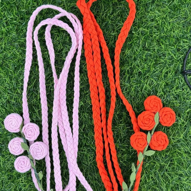 Calzature e cappelli a corda di cotone colorato a tre fili
