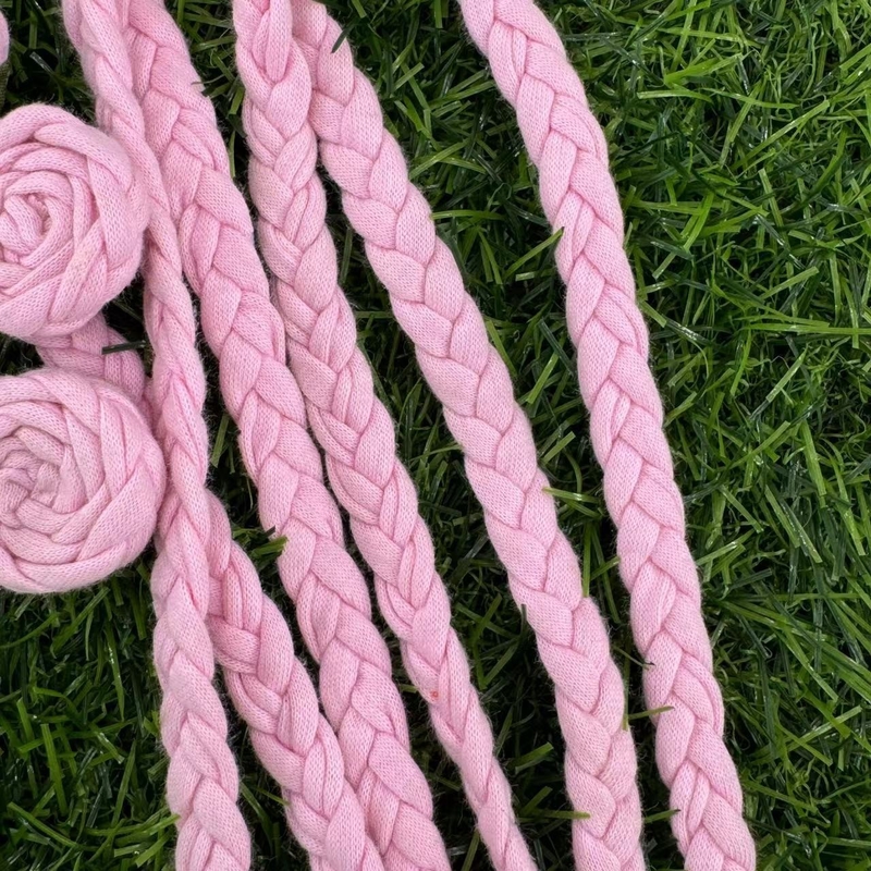 Calzature e cappelli a corda di cotone colorato a tre fili
