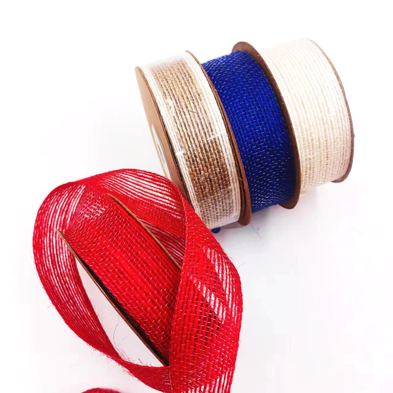 Jute Webbing Cake Gift Packing Ribbon Bow con 7 giorni di supporto per l'ordine di campione