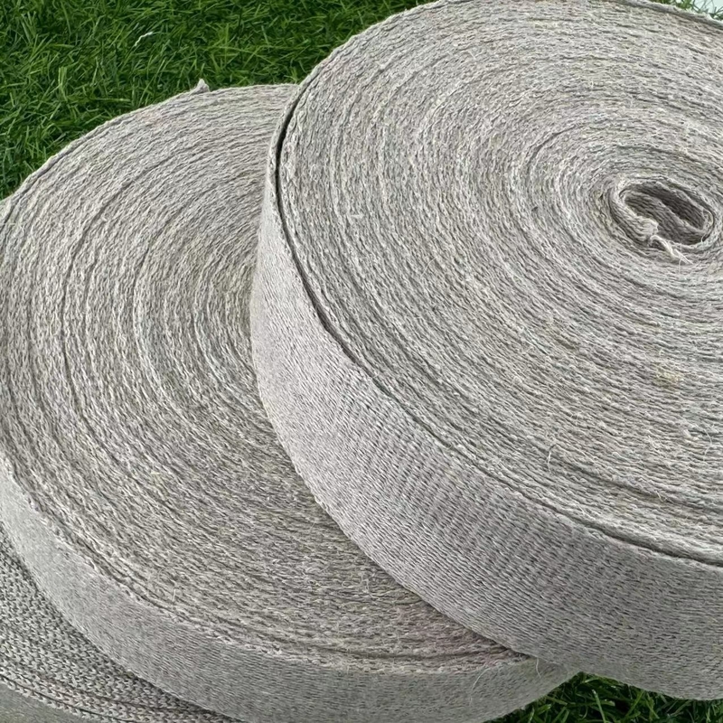 Stripi per tessitura a base di canapa vantaggio sostenibile con modello di aringhe e tessuto ecologico