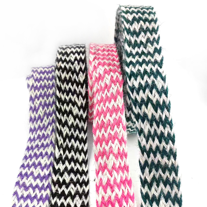 4 cm di treccia di giuta in un design semplice per cintura e imballaggio a maglia durevoli