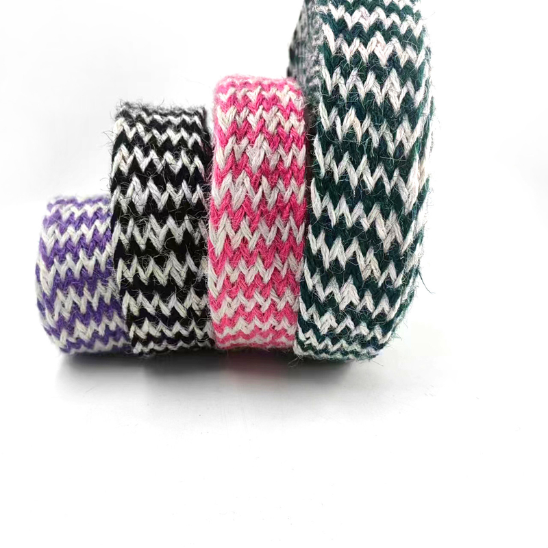 4 cm di treccia di giuta in un design semplice per cintura e imballaggio a maglia durevoli
