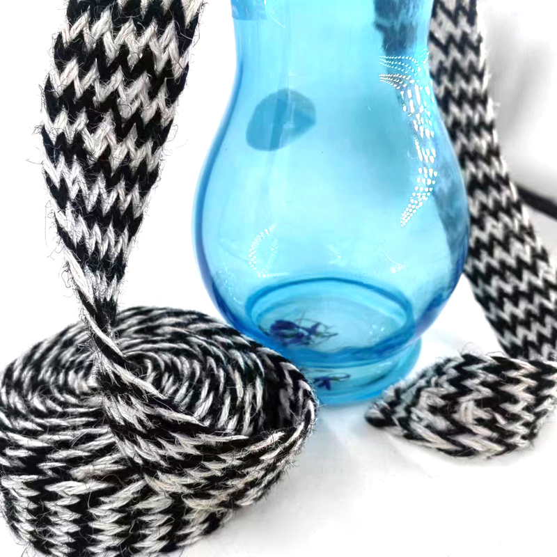4 cm di treccia di giuta in un design semplice per cintura e imballaggio a maglia durevoli