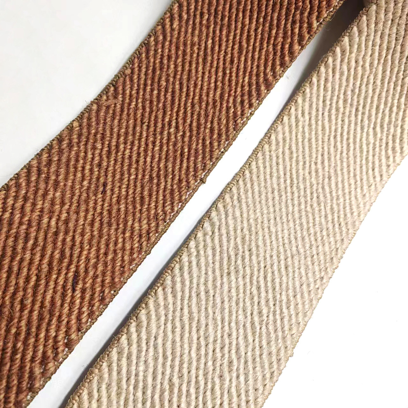 50% di giuta 40% di lattice 10% di poliestere Twill Elastic Webbing per materiale sostenibile per scarpe