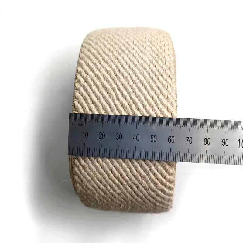 50% di giuta 40% di lattice 10% di poliestere Twill Elastic Webbing per materiale sostenibile per scarpe