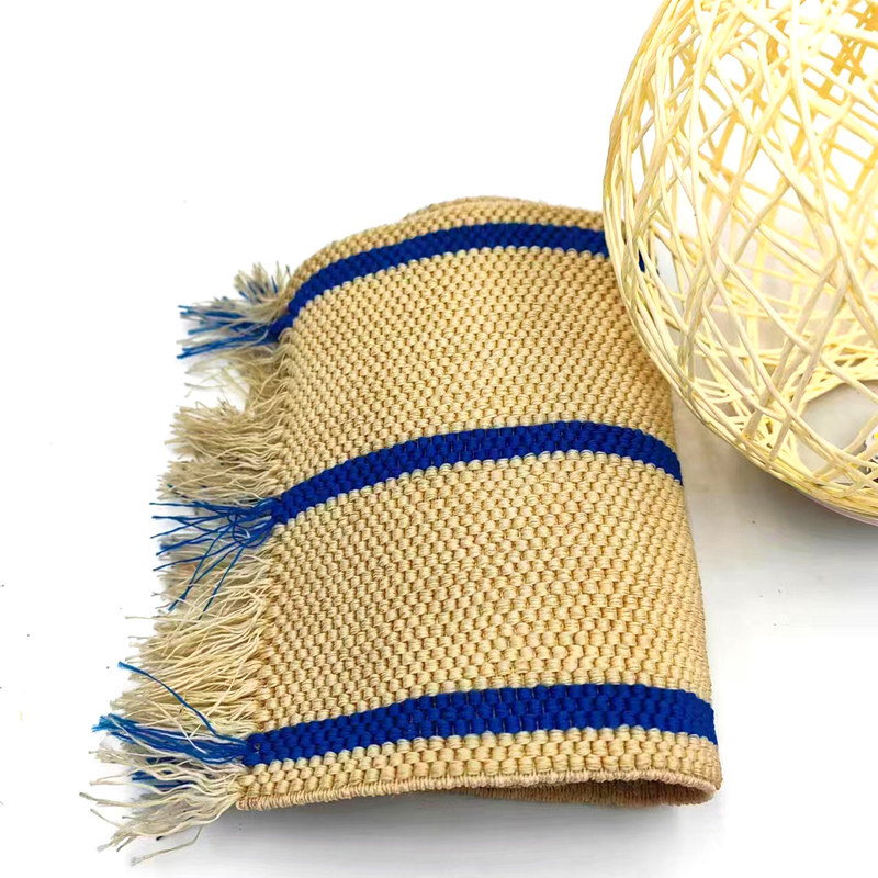 70% poliestere 30% lattice fascia elastica a fascia con strisce blu per accessori di abbigliamento