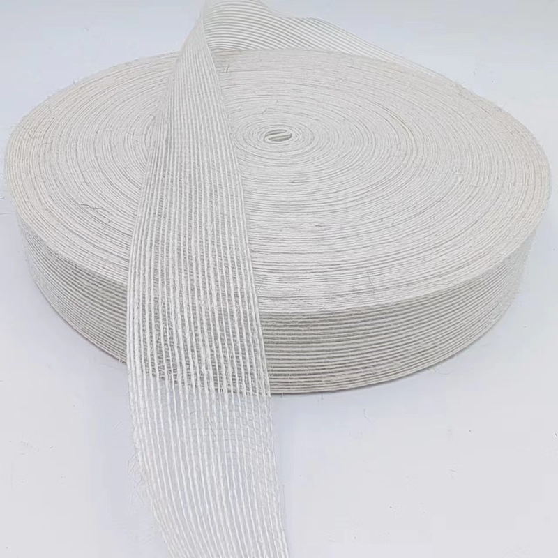 3.8cm Pure White Jute Woven Ribbon Perfetto per i tuoi progetti e le tue esigenze di decorazione B2B