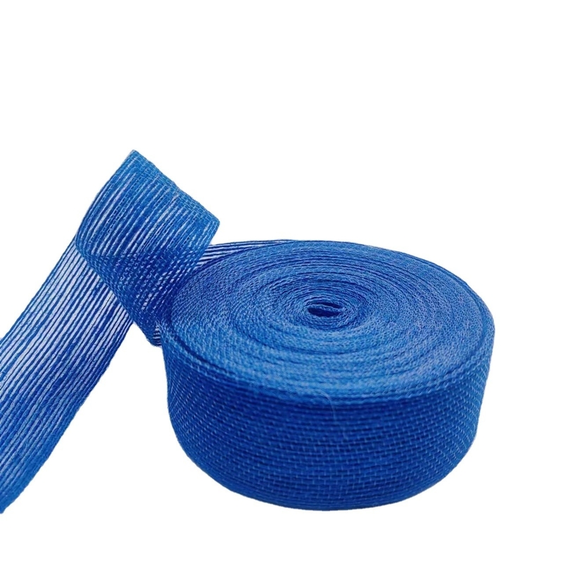 Supporto 7 giorni Ordine di campione Tempo di consegna 4 cm Nastro di juta blu per la decorazione della scatola regalo