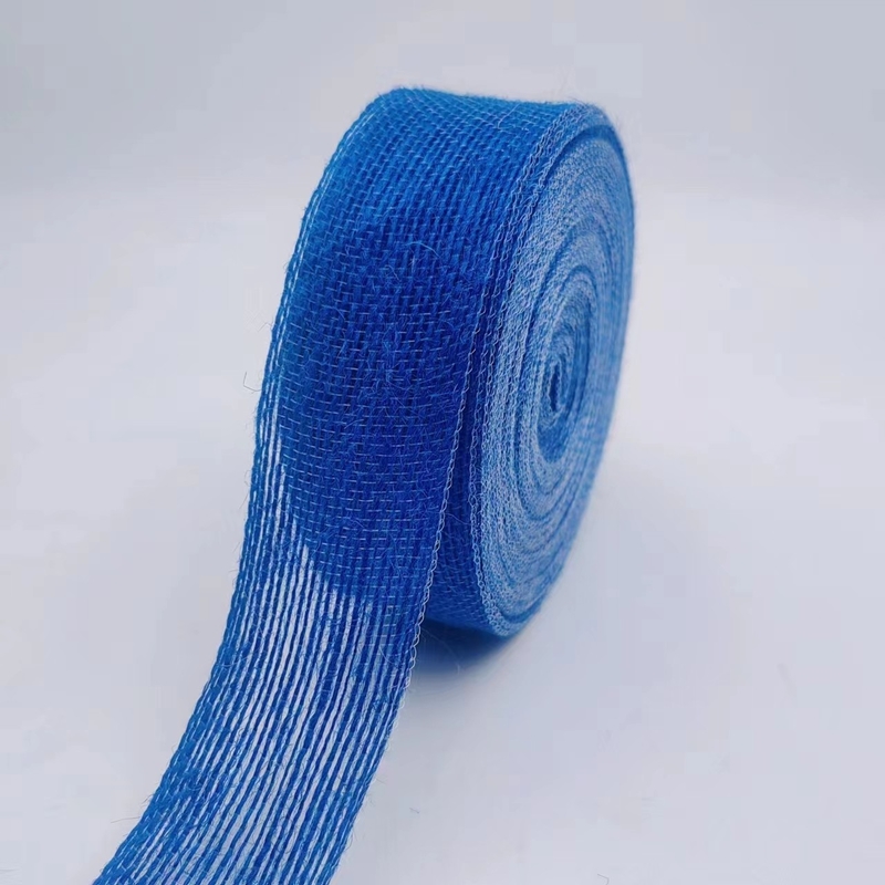 Supporto 7 giorni Ordine di campione Tempo di consegna 4 cm Nastro di juta blu per la decorazione della scatola regalo