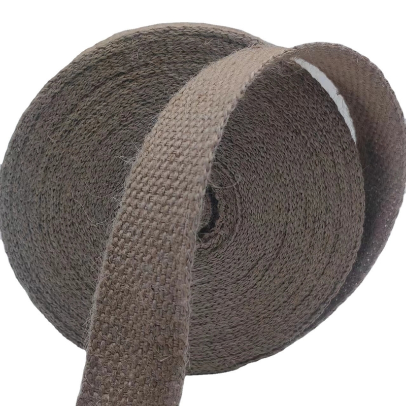 100% Jute Webbing 2024 Stile Marrone 2mm Webbing ispessito per abbigliamento jeans borse