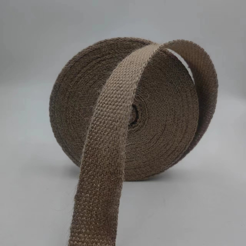 100% Jute Webbing 2024 Stile Marrone 2mm Webbing ispessito per abbigliamento jeans borse