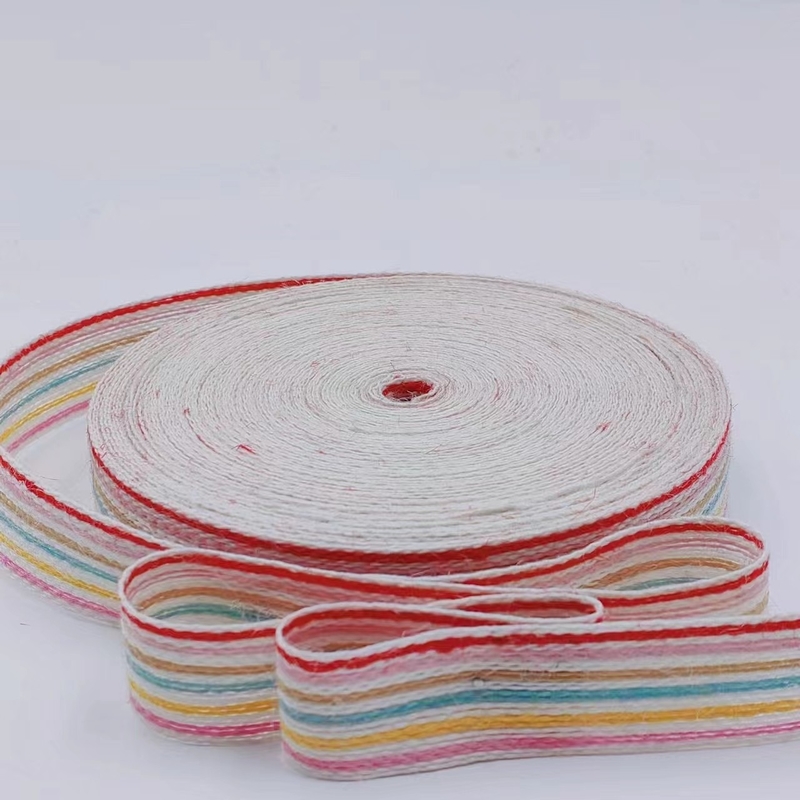 Scatola regalo a nastro di giuta colorata Imballaggio Webbing ecologico per la decorazione di Natale