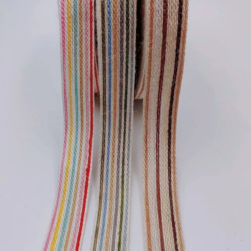 Scatola regalo a nastro di giuta colorata Imballaggio Webbing ecologico per la decorazione di Natale
