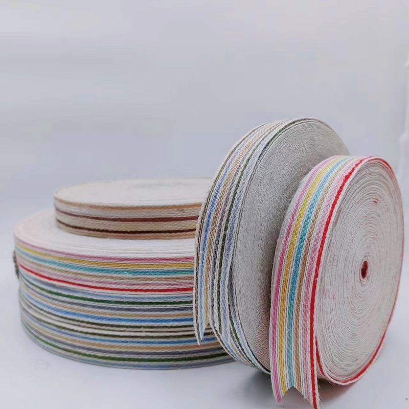 Scatola regalo a nastro di giuta colorata Imballaggio Webbing ecologico per la decorazione di Natale