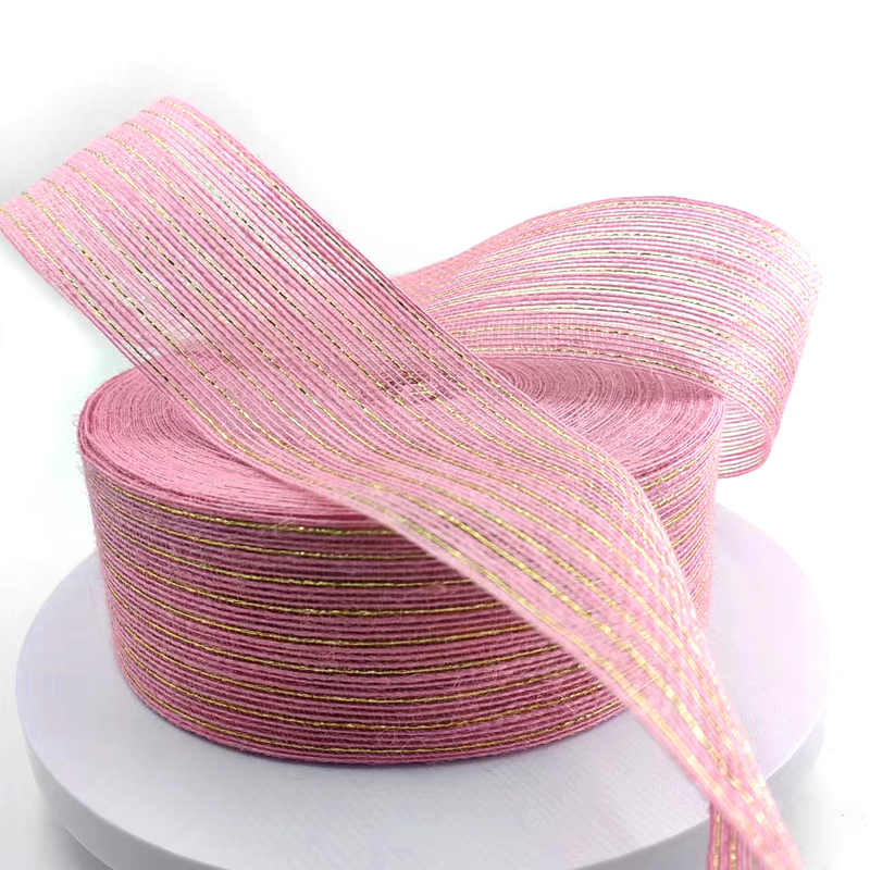 Rubinetto di giuta rosa giuta per imballaggio regalo Decorazione natalizia matrimonio 2,6 pollici