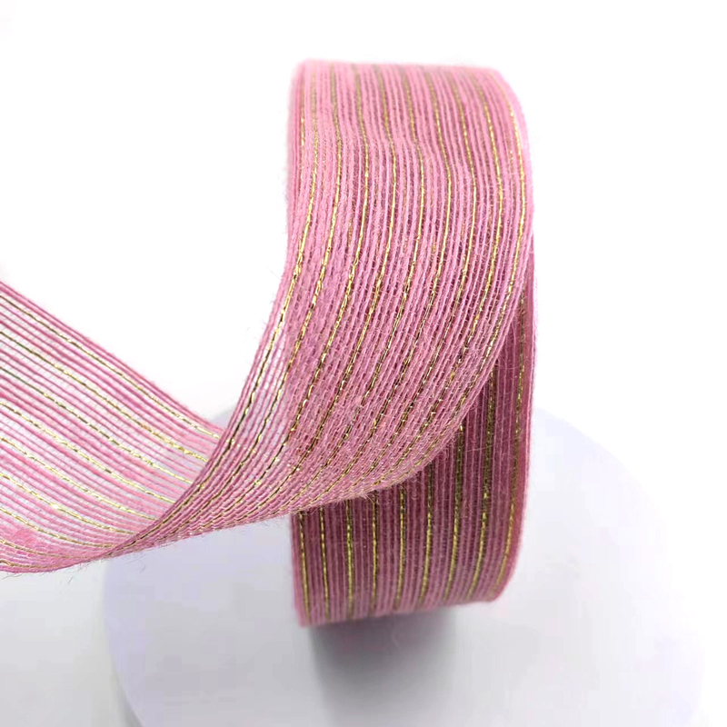 Rubinetto di giuta rosa giuta per imballaggio regalo Decorazione natalizia matrimonio 2,6 pollici