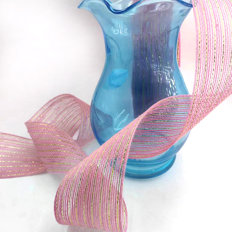 Rubinetto di giuta rosa giuta per imballaggio regalo Decorazione natalizia matrimonio 2,6 pollici
