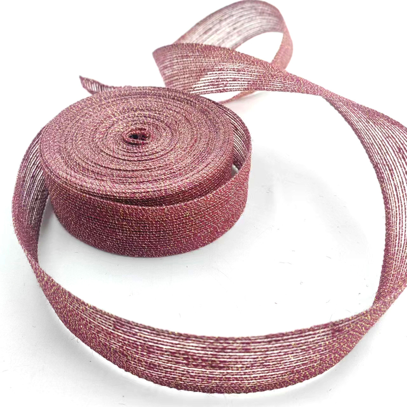 80% di giuta 20% di poliestere Eco-friendly Nastro di canapa avvolto in oro per la linea di pesca decorativa