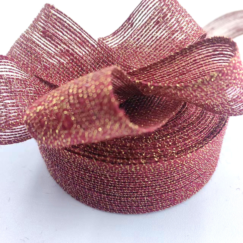 80% di giuta 20% di poliestere Eco-friendly Nastro di canapa avvolto in oro per la linea di pesca decorativa