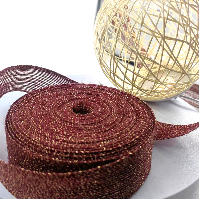 80% di giuta 20% di poliestere Eco-friendly Nastro di canapa avvolto in oro per la linea di pesca decorativa