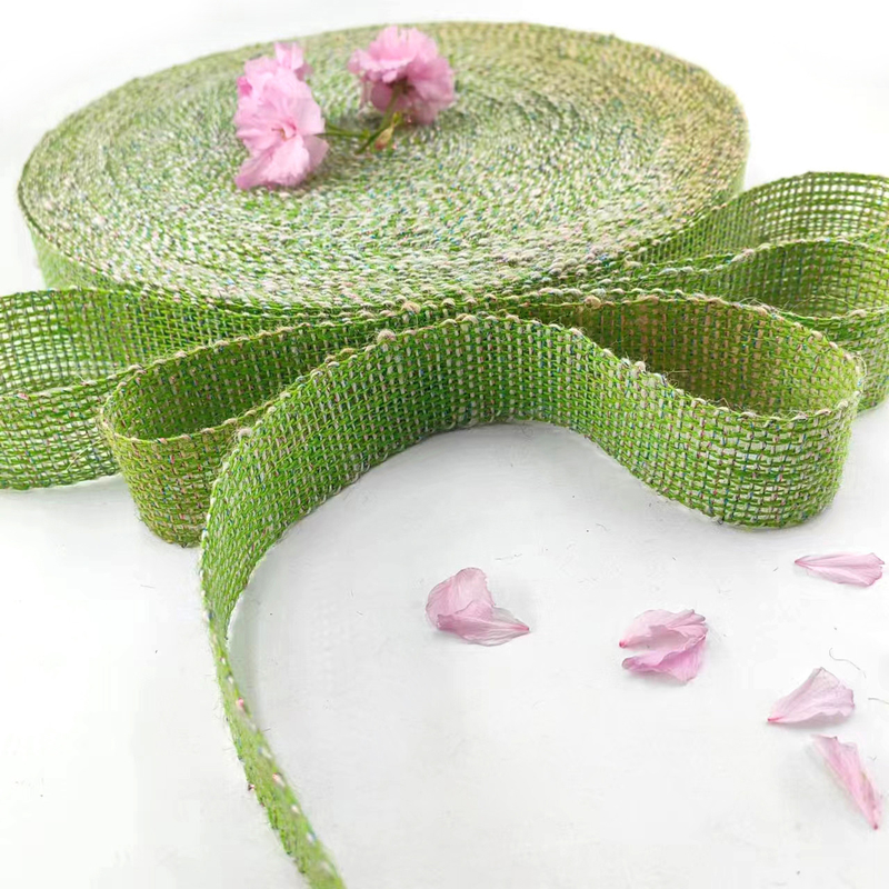 Squisito Deco Verde Webbing 100% Giuta 1,5 pollici Giuta Nastro per Webbing e imballaggio