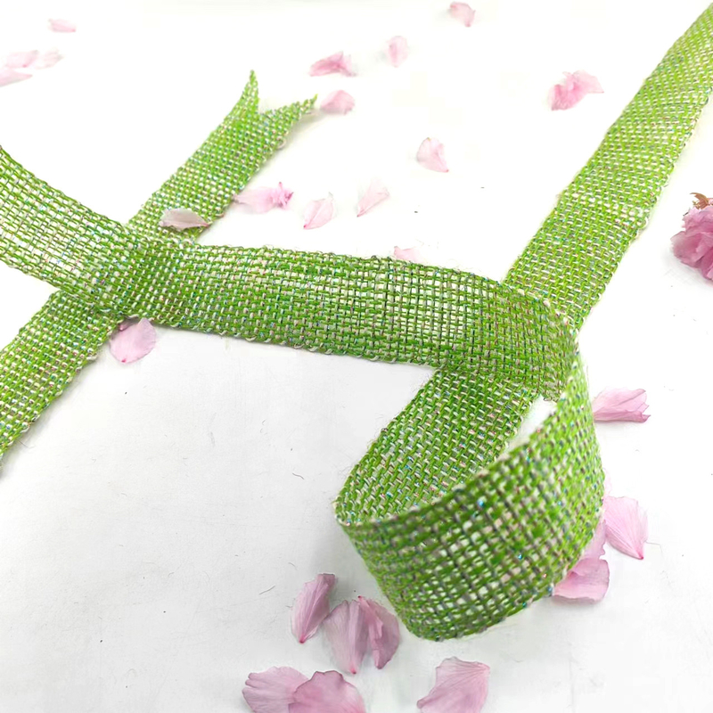 Squisito Deco Verde Webbing 100% Giuta 1,5 pollici Giuta Nastro per Webbing e imballaggio