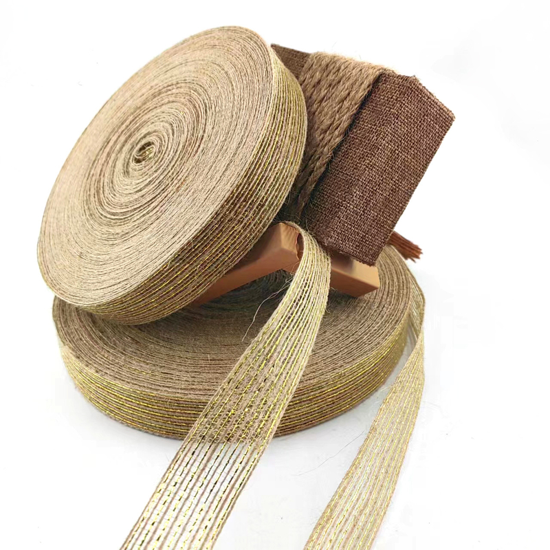 Nastro di giuta di 25 mm ecologico per imballaggio e bouquet non supportato 7 giorni Ordine campione