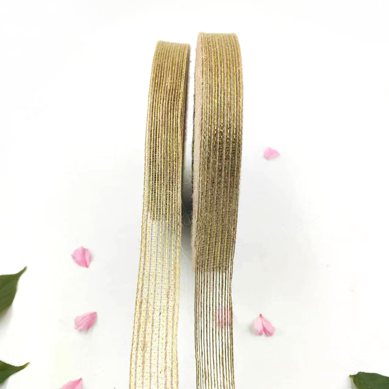 Nastro di giuta di 25 mm ecologico per imballaggio e bouquet non supportato 7 giorni Ordine campione
