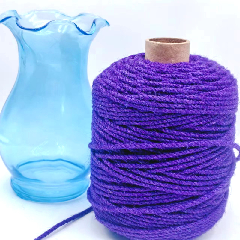 4.5mm Viola di giuta artigianale Rollo di corda di giuta torciata Twine di canapa String per imballaggio regalo