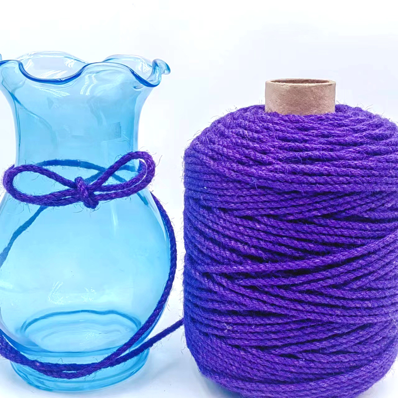 4.5mm Viola di giuta artigianale Rollo di corda di giuta torciata Twine di canapa String per imballaggio regalo