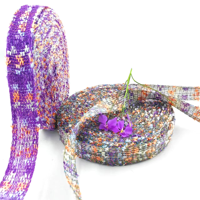 Accessori per capelli a mano con nastro a prua Fiori galleggianti Superior 100% materiale di iuta