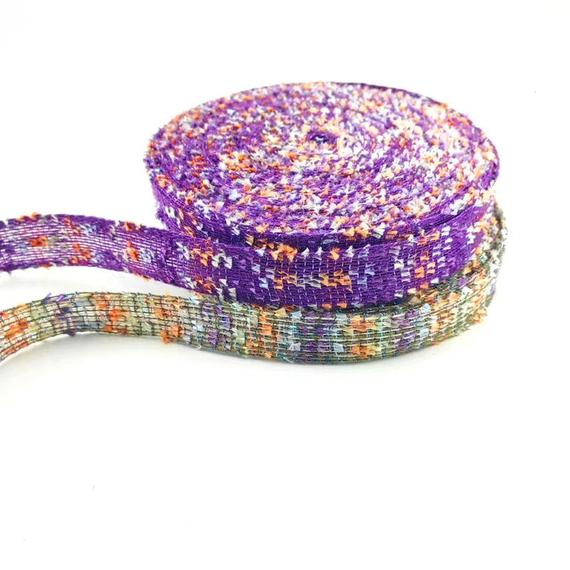 Accessori per capelli a mano con nastro a prua Fiori galleggianti Superior 100% materiale di iuta