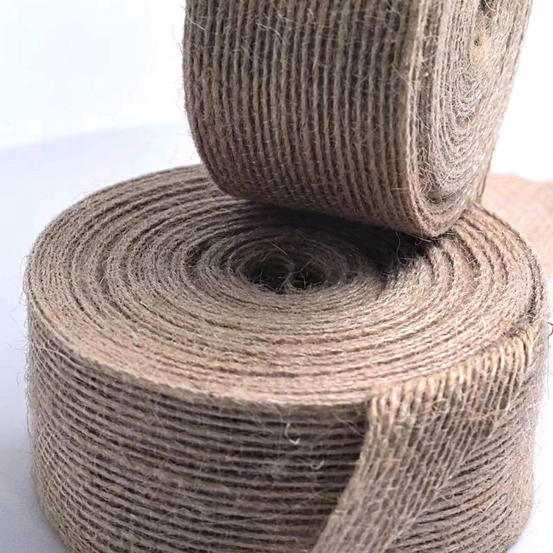 80% di giuta 20% di nastro di poliestere 10*10*4cm per la decorazione sostenibile e dei regali