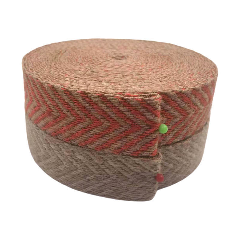 Eco-friendly 4 cm di larghezza 2,5 mm di spessore Jute Webbing Herringbone Webbing Bordatura per scarpe