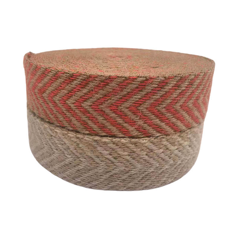 Eco-friendly 4 cm di larghezza 2,5 mm di spessore Jute Webbing Herringbone Webbing Bordatura per scarpe