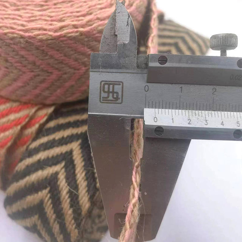 Eco-friendly 4 cm di larghezza 2,5 mm di spessore Jute Webbing Herringbone Webbing Bordatura per scarpe