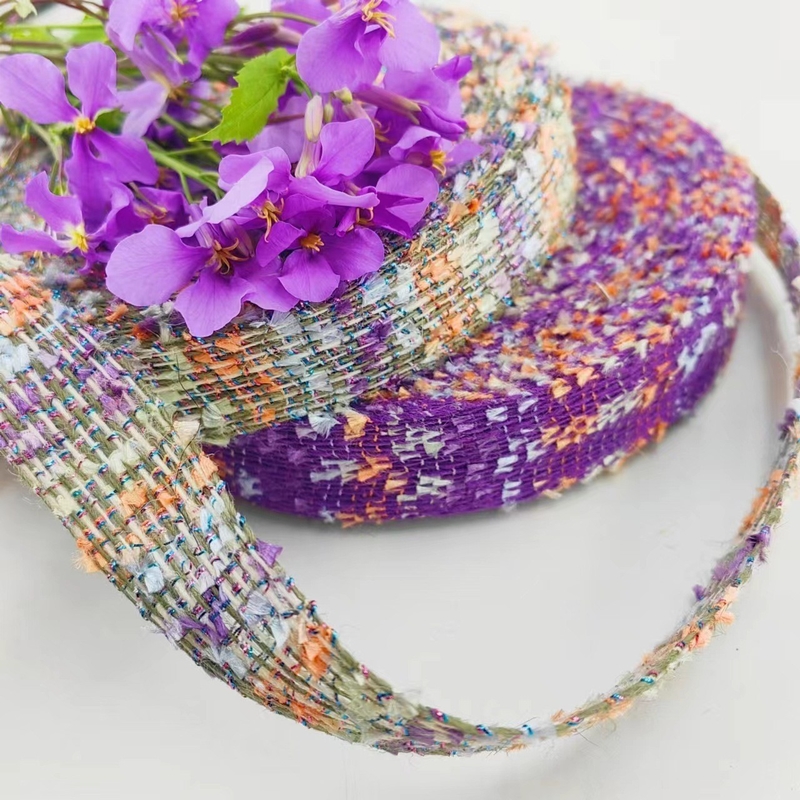 Nastro colorato accessori di abbigliamento Nastro di giuta a pizzo per stile di moda e casual