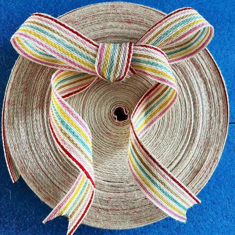 Larghezza del nastro di canapa a sette colori Larghezza personalizzata per personalizzabili e multiuso