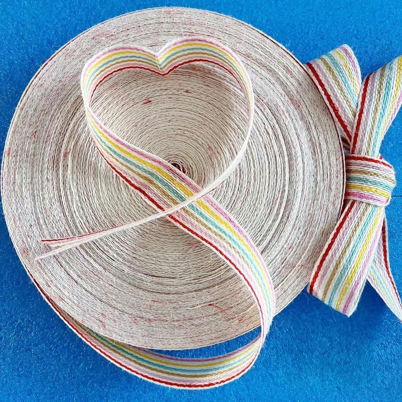 Larghezza del nastro di canapa a sette colori Larghezza personalizzata per personalizzabili e multiuso