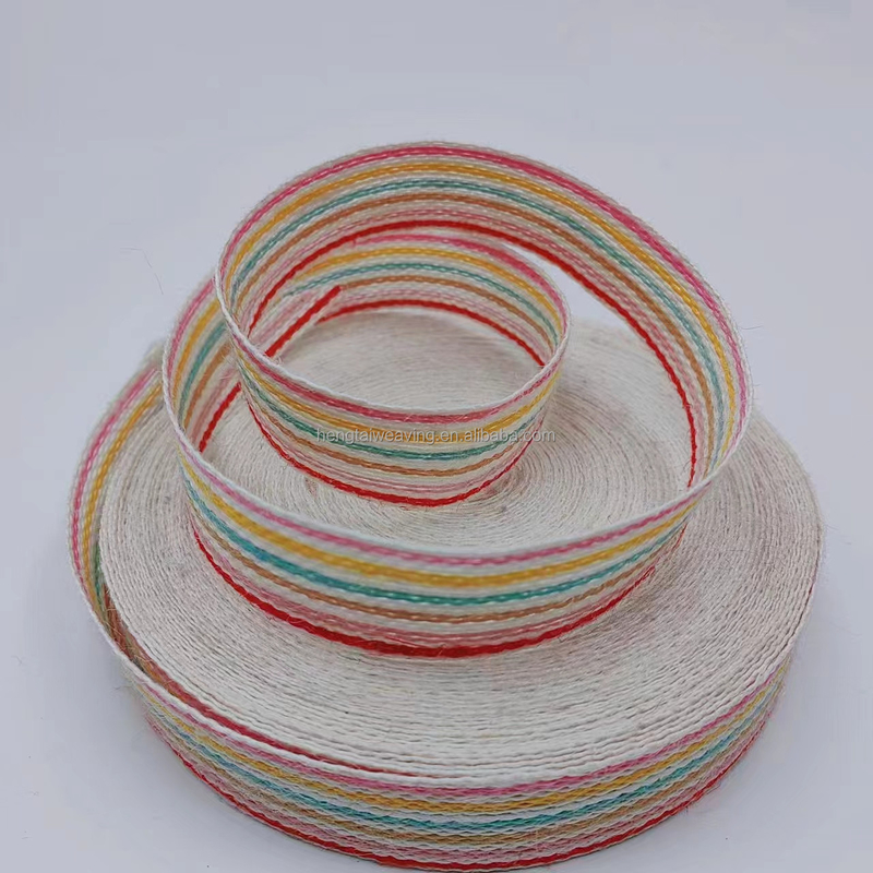 Larghezza del nastro di canapa a sette colori Larghezza personalizzata per personalizzabili e multiuso