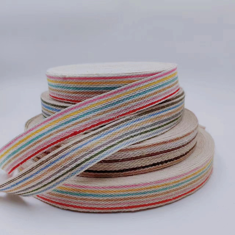 Larghezza del nastro di canapa a sette colori Larghezza personalizzata per personalizzabili e multiuso