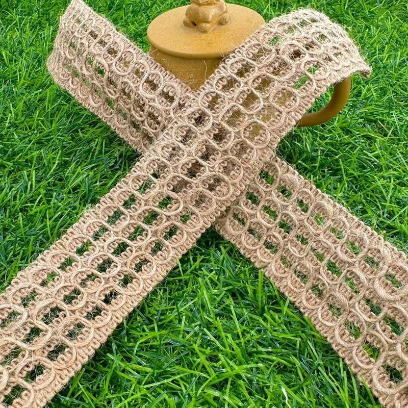 Scegliere la sostenibilità Natural Jute Lace Woven Ribbon per decorazioni ecologiche