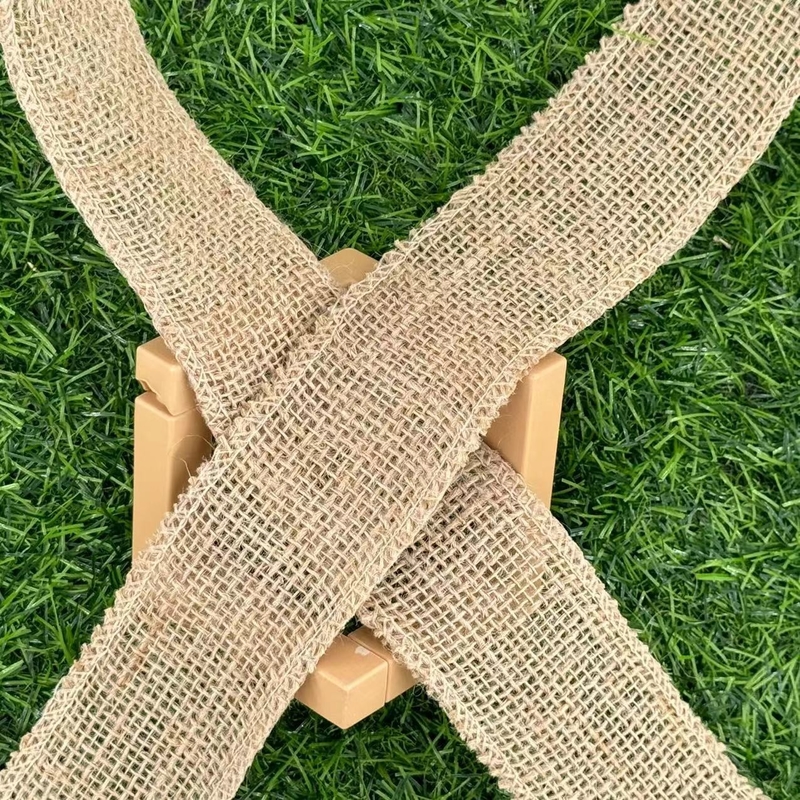 Confortevole nastro a maglia di juta per la decorazione domestica sostenibile naturale ed ecologico