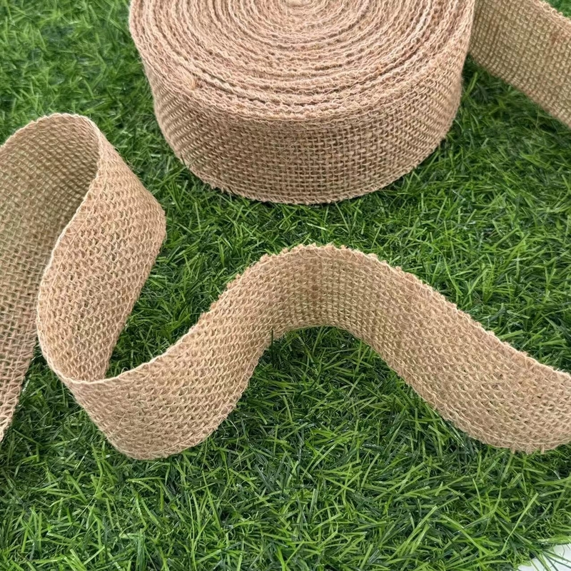 Confortevole nastro a maglia di juta per la decorazione domestica sostenibile naturale ed ecologico